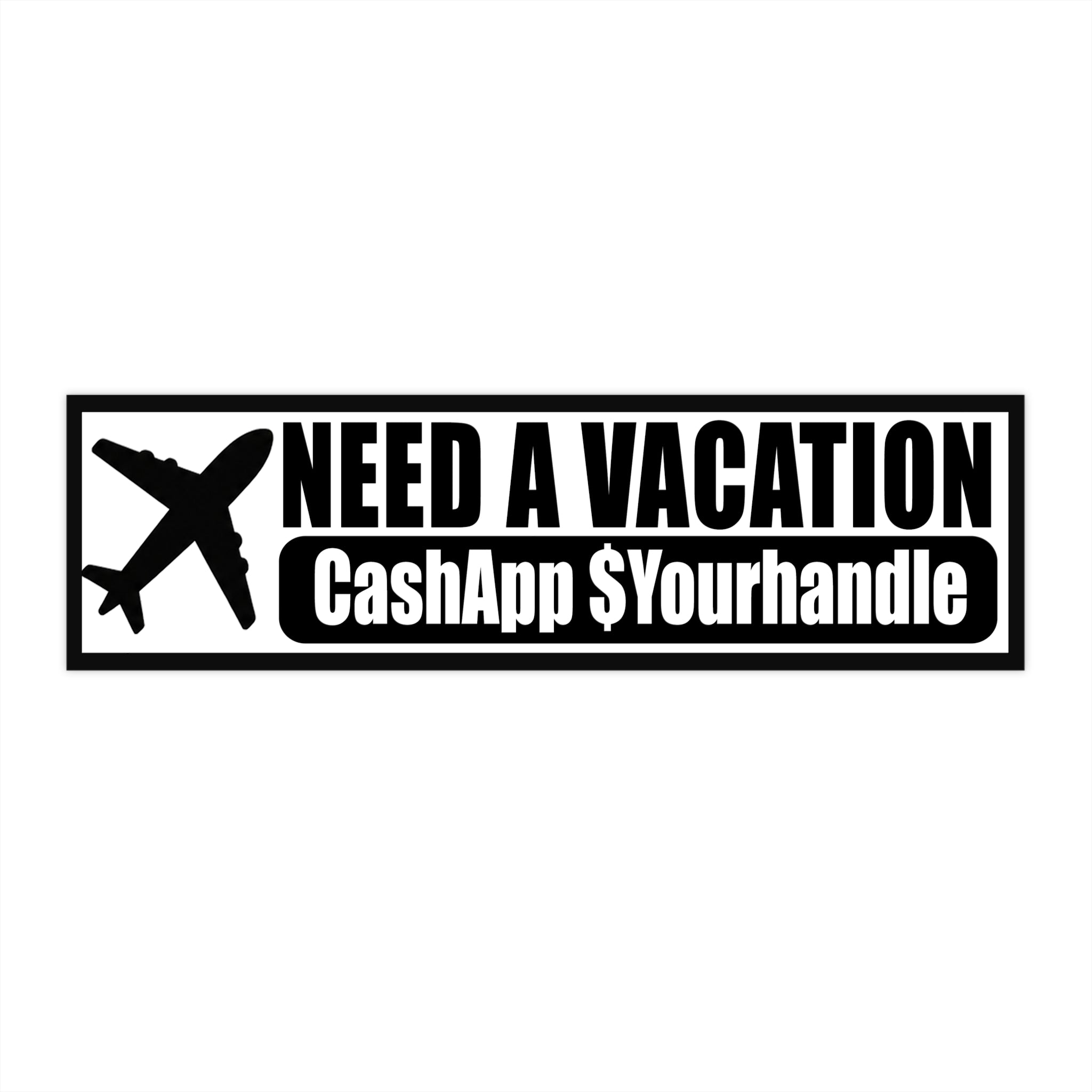 Need a Vacation Bumper Sticker