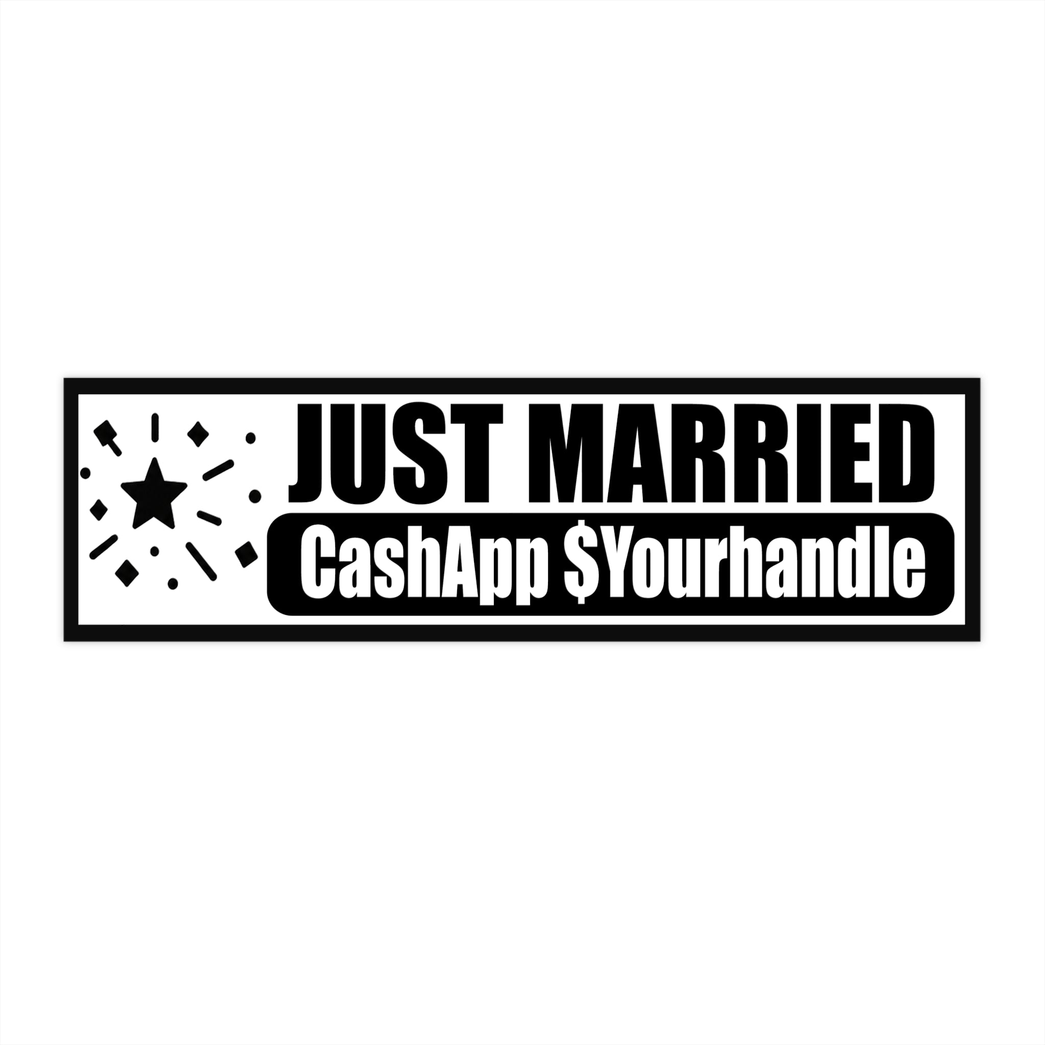 Just Married Bumper Sticker