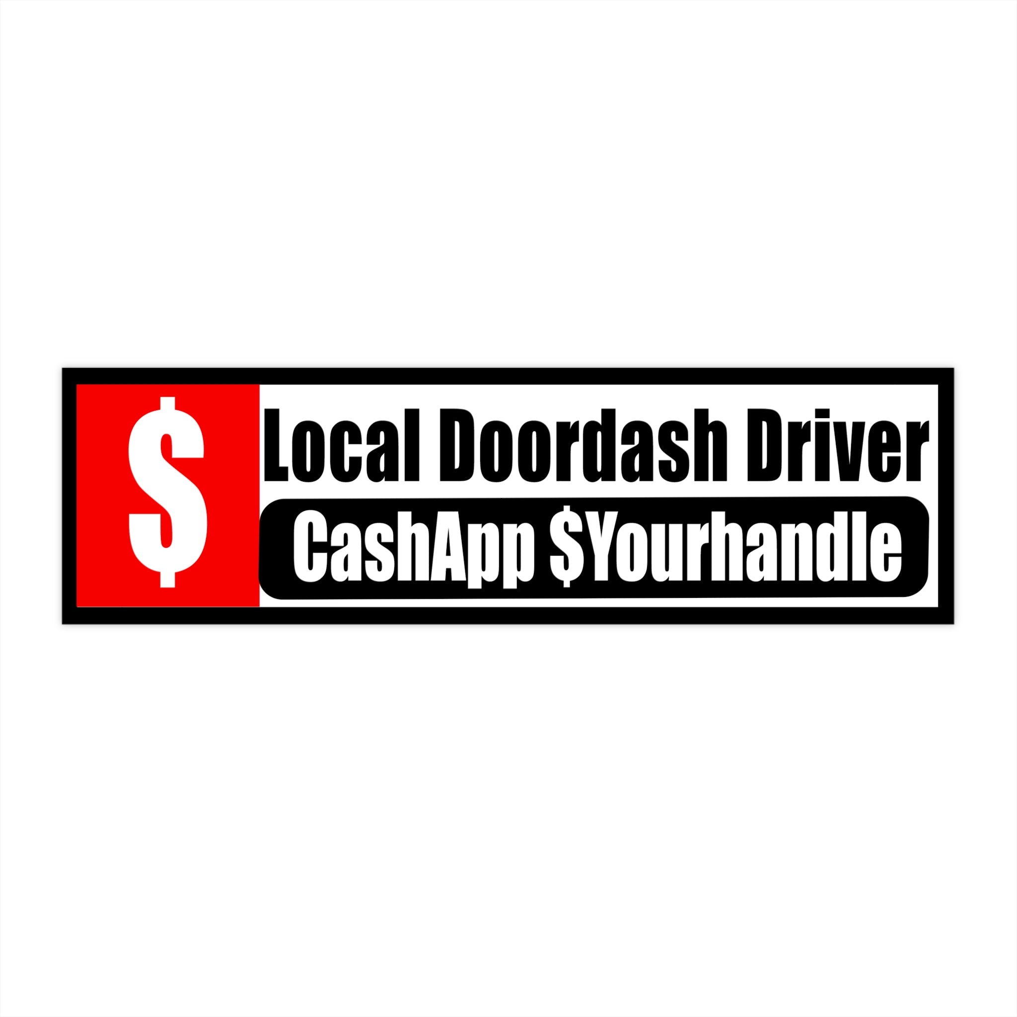 Local Doordash Driver Bumper Sticker
