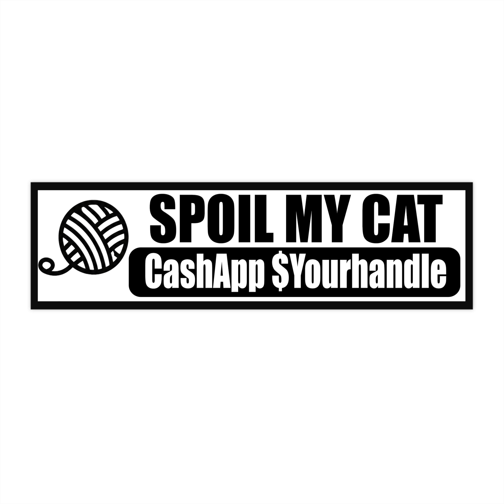 Spoil My Cat Bumper Sticker